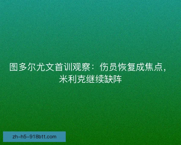 图多尔尤文首训观察：伤员恢复成焦点，米利克继续缺阵